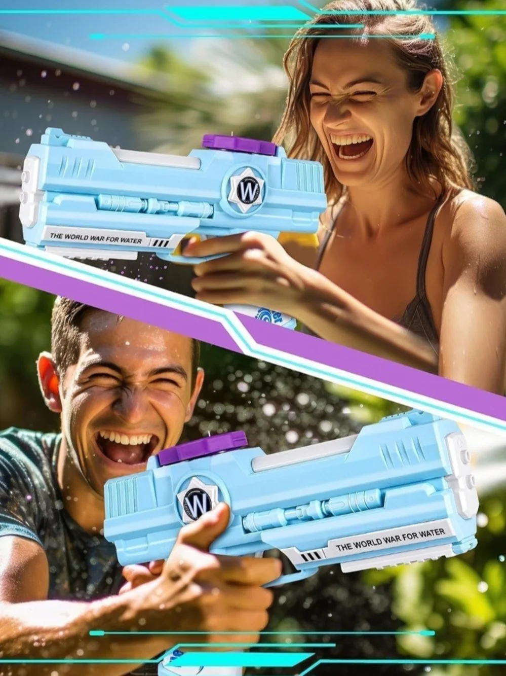 Electric Water Gun - Light Blue